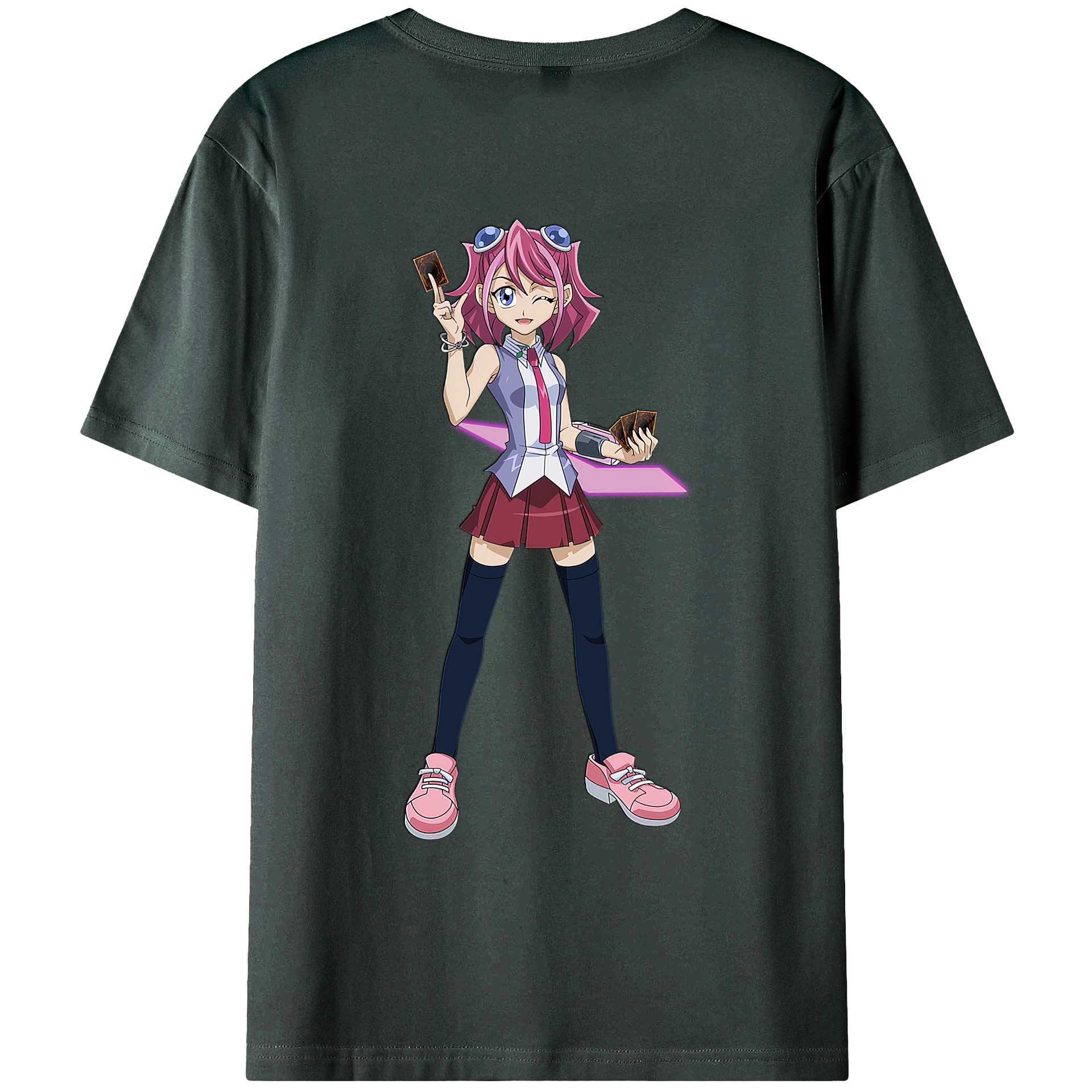 （画像用） 遊☆戯☆王 Yu-Gi-Oh! 綿100％ メンズ半袖Tシャツ（バックプリント） 通気性